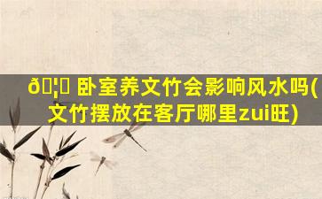 🦍 卧室养文竹会影响风水吗(文竹摆放在客厅哪里zui
旺)